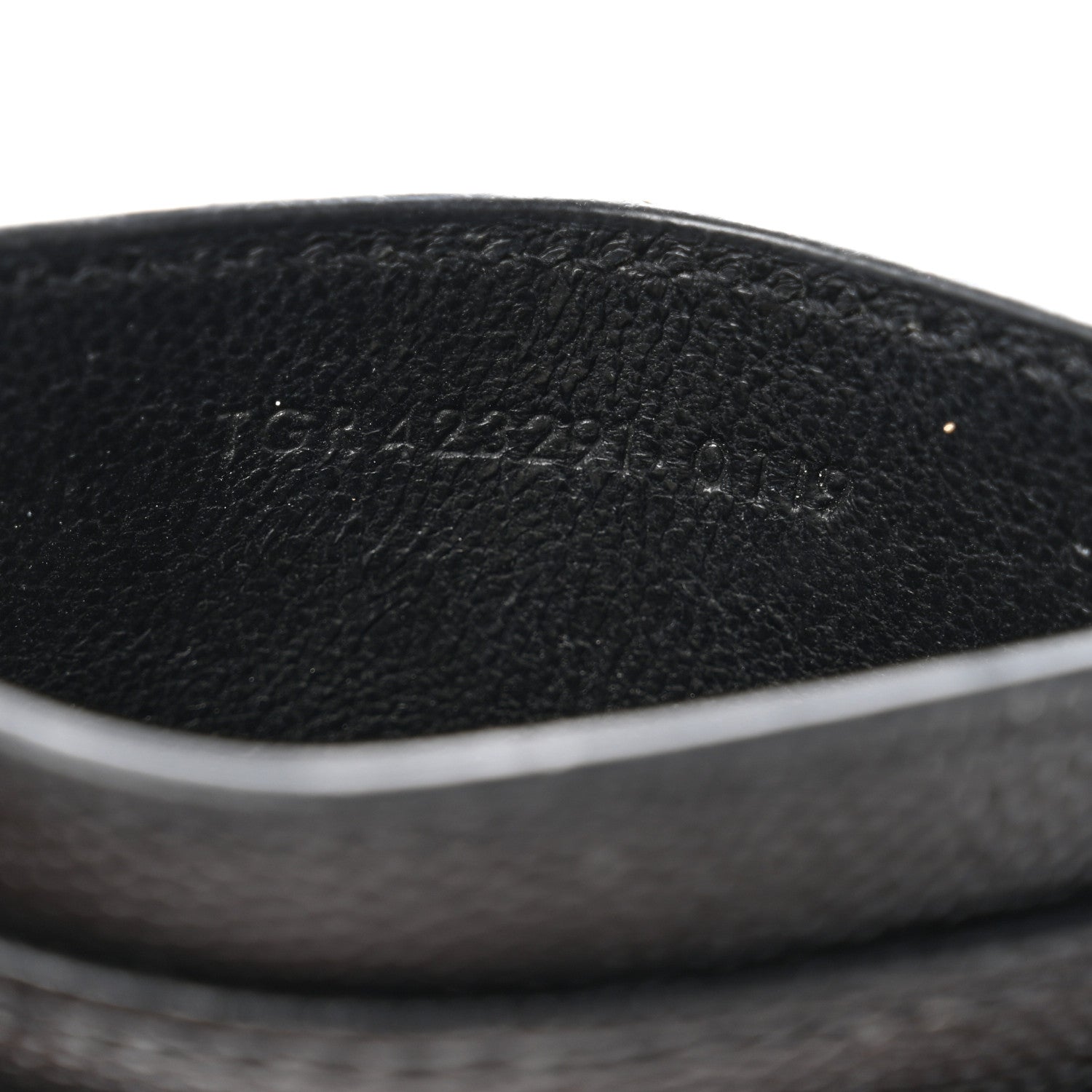 Saint Laurent Grain De Poudre Matelasse Chevron Monogram Credit Card Case Black 7 of 7