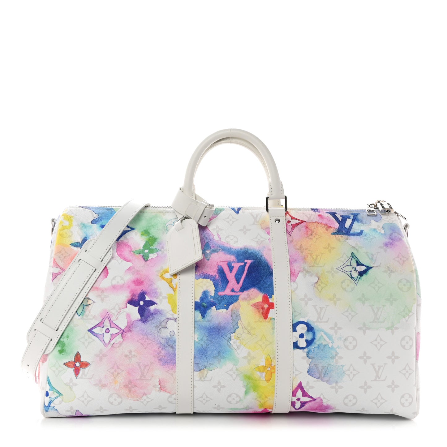 Monogram Watercolor Keepall Bandouliere 50 Multicolor