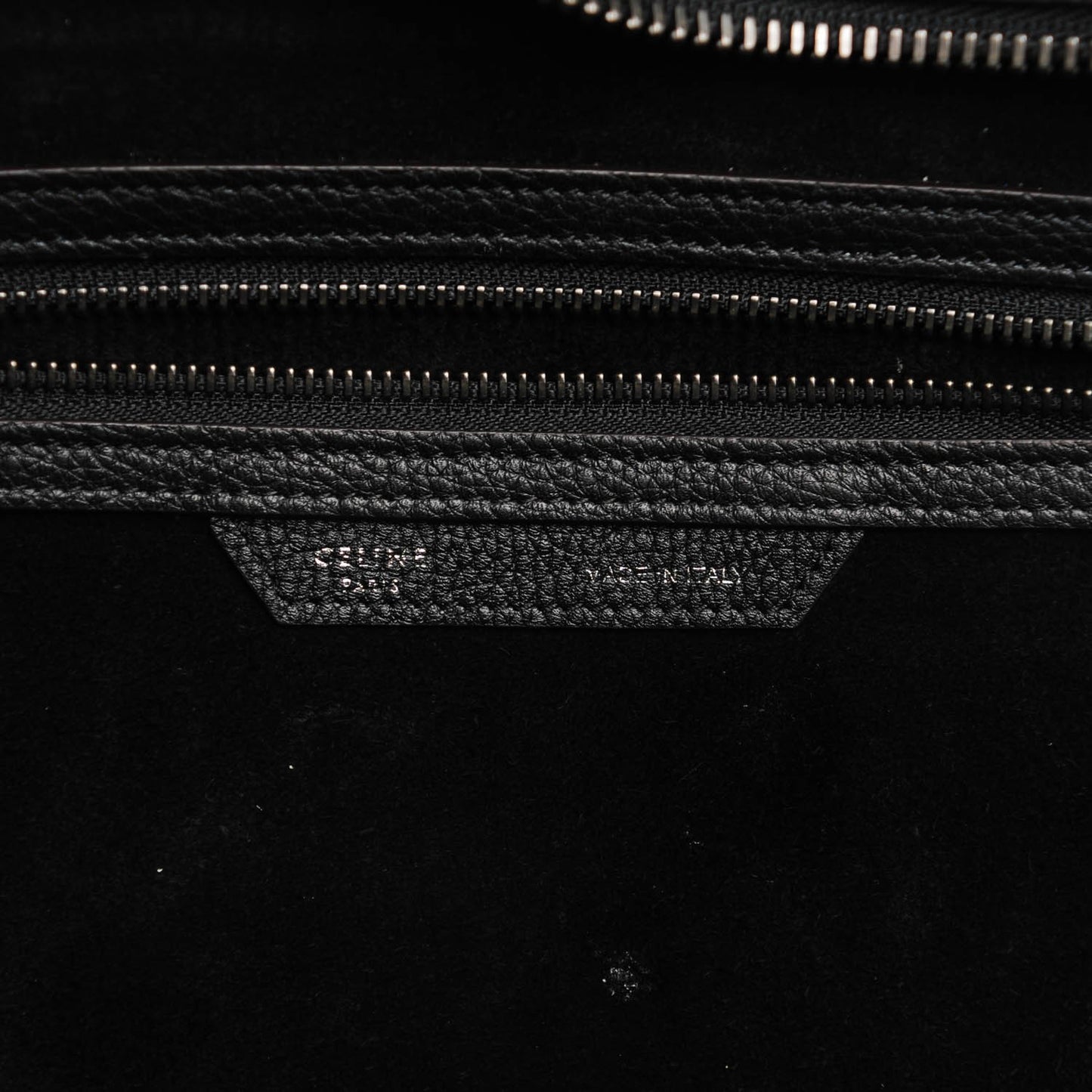 Drummed Calfskin Mini Luggage Black