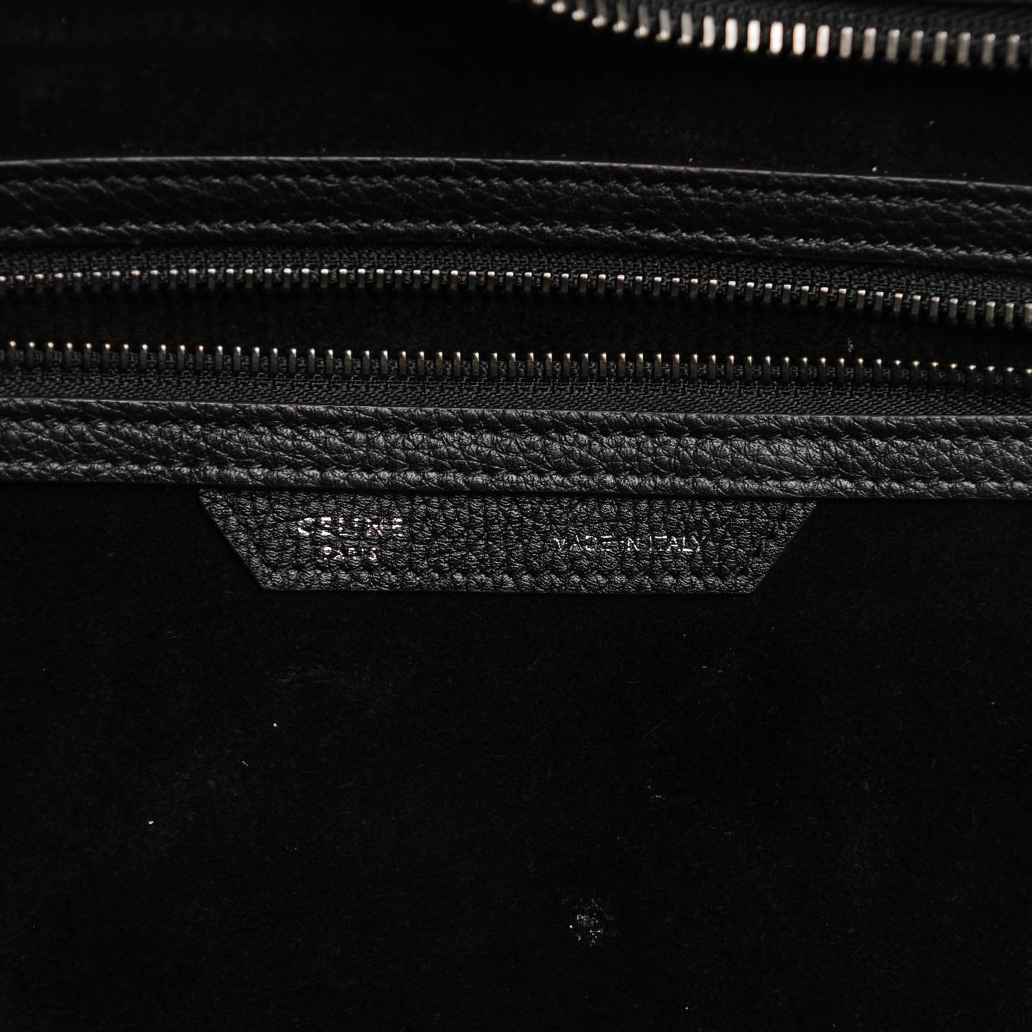 Celine Drummed Calfskin Mini Luggage Black 7 of 8