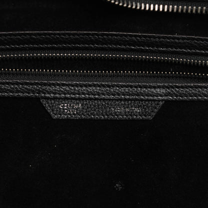 Celine Drummed Calfskin Mini Luggage Black 7 of 8