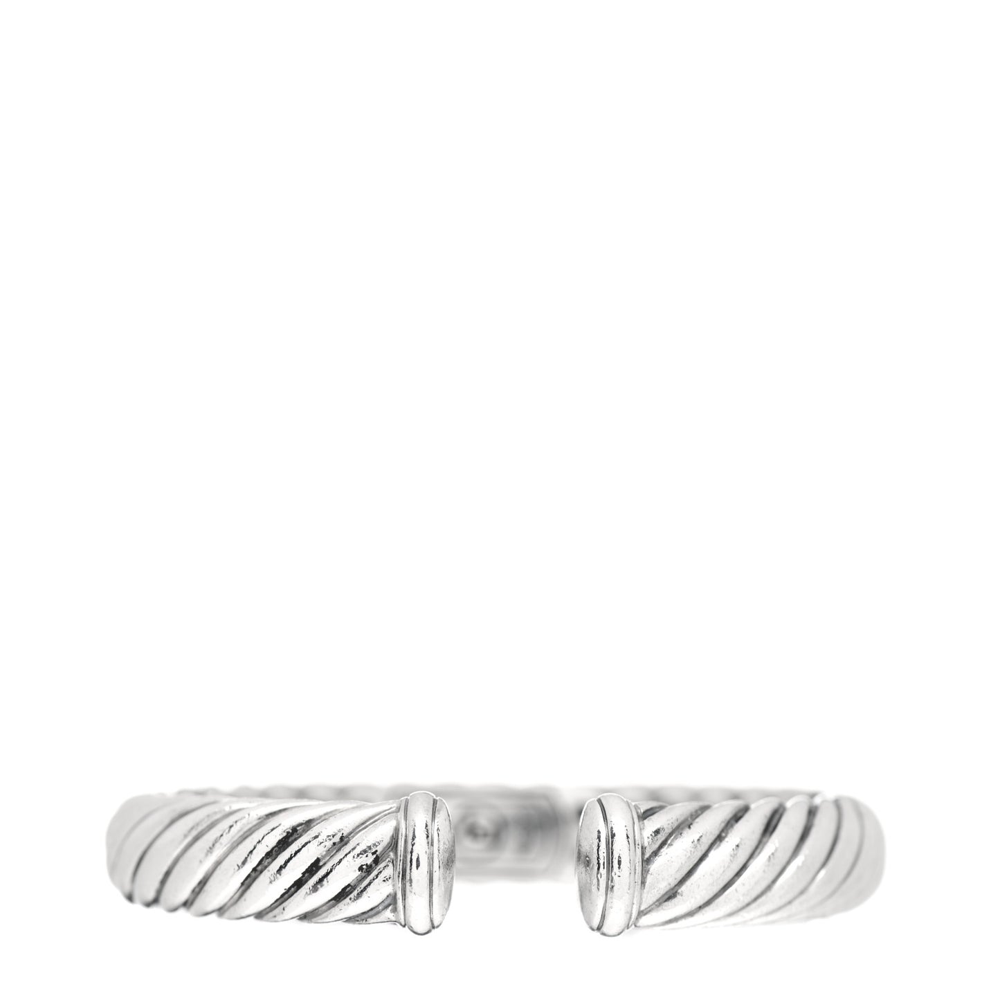 Sterling Silver 10mm Sculpted Cable Cuff Bracelet