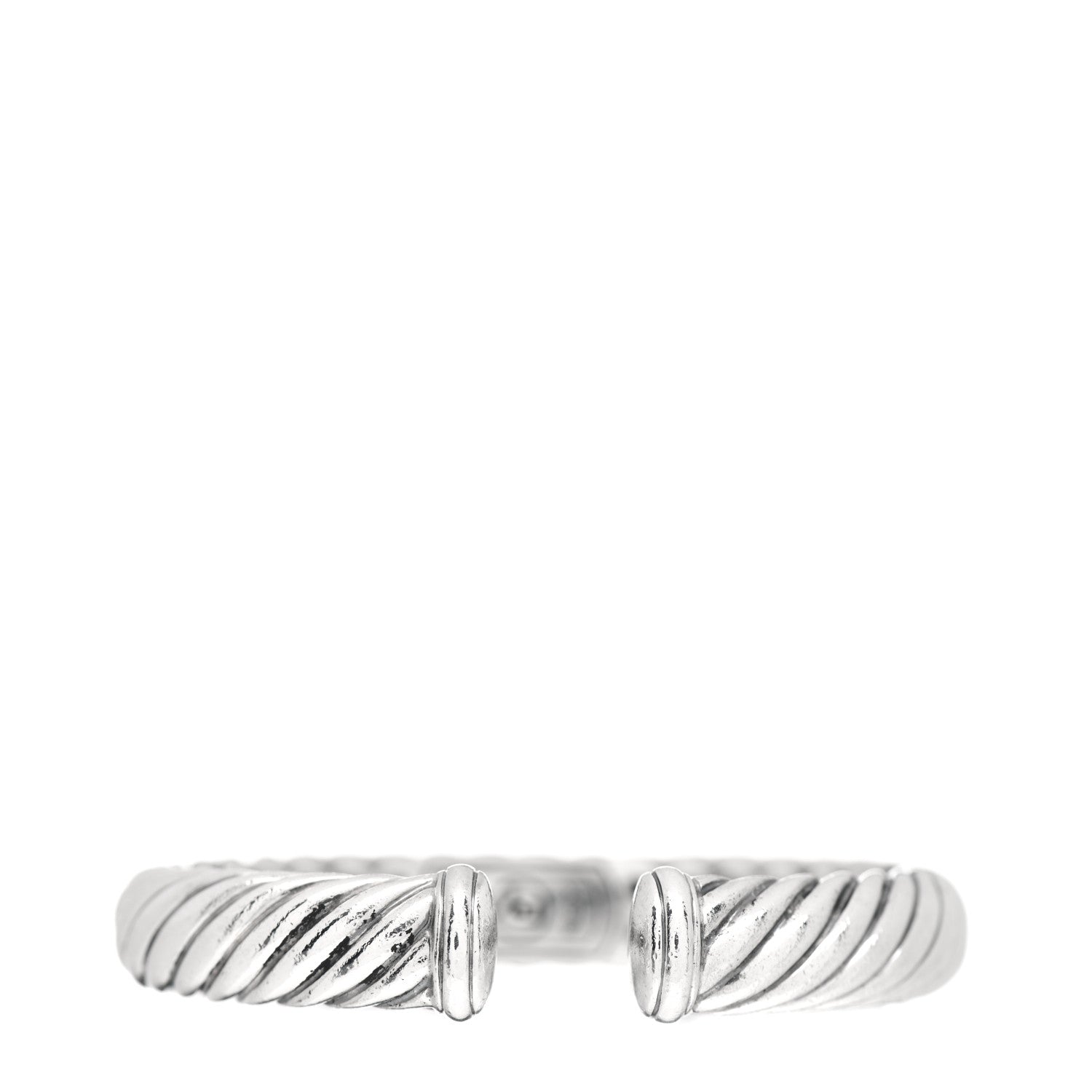 David Yurman Sterling Silver 10mm Sculpted Cable Cuff Bracelet 3 of 4