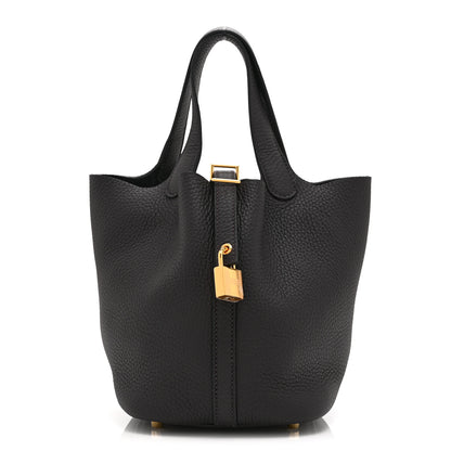 Hermes Taurillon Clemence Picotin Lock 18 PM Prunoir 1 of 10
