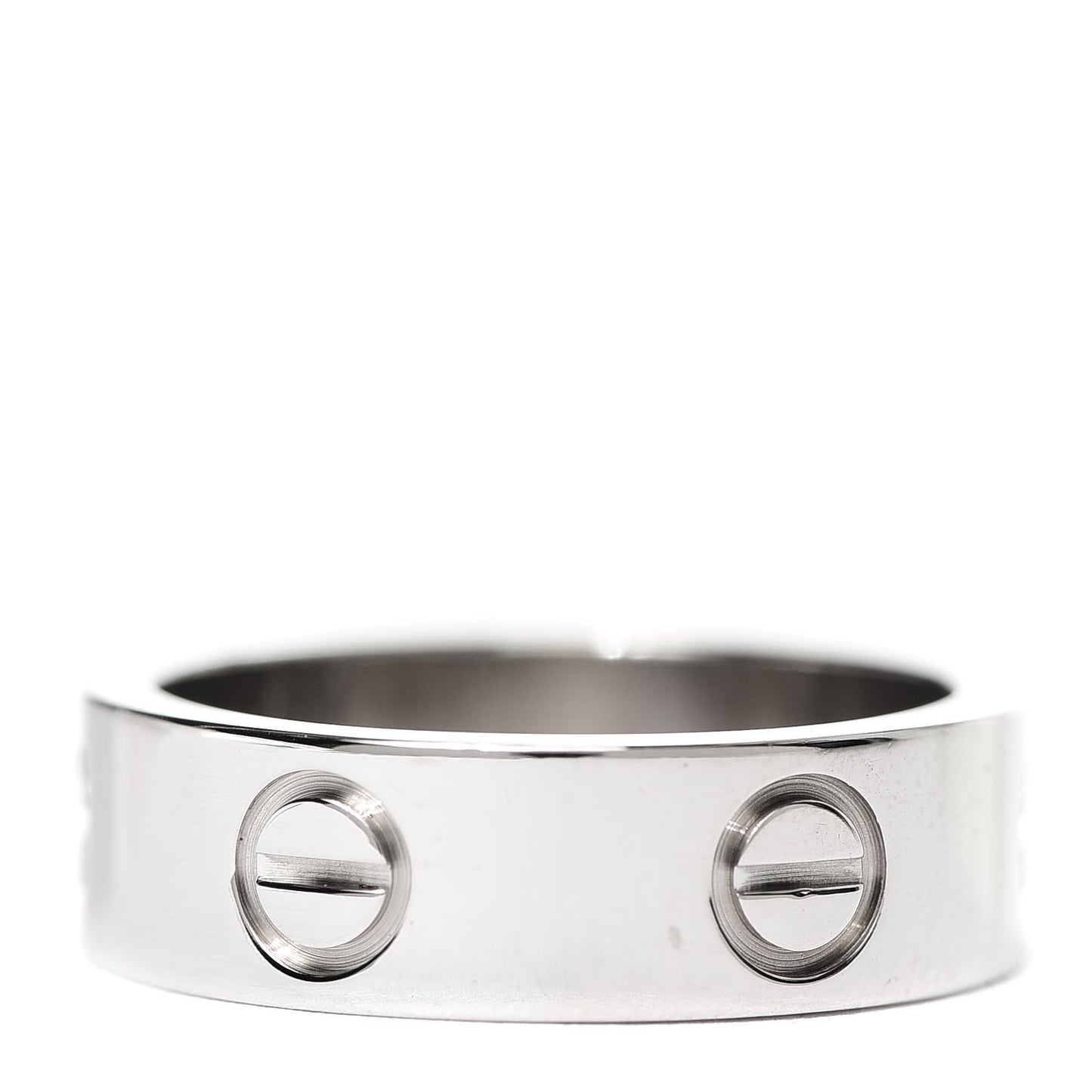 18K White Gold 5.5mm LOVE Ring 50 5.25