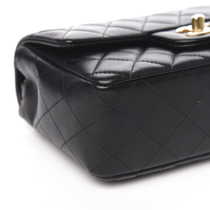 Chanel Lambskin Quilted Mini Rectangular Flap Black 8 of 12