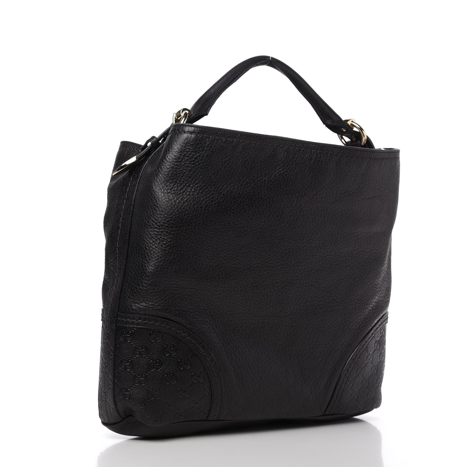 Gucci Calfskin Guccissima Trim Large Signoria Hobo Black 3 of 9