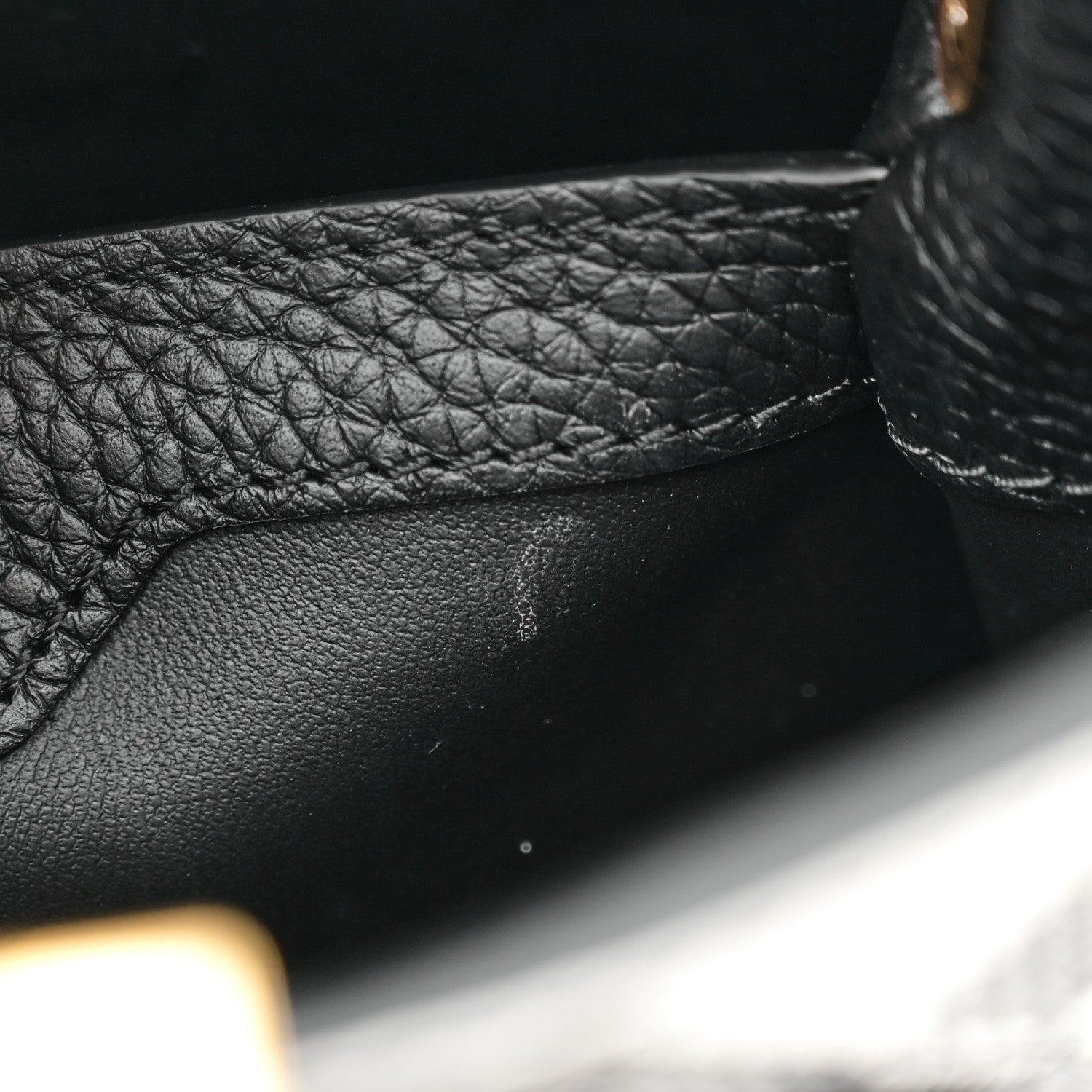 Louis Vuitton Taurillon Embroidered Vichy Capucines BB Black White 10 of 11