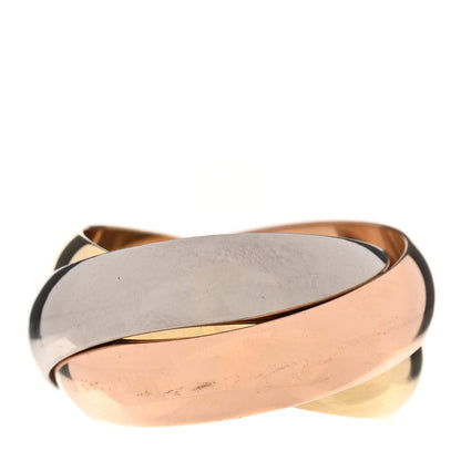 Cartier 18K Pink Yellow White Gold Large Trinity Ring 54 7 5 of 12