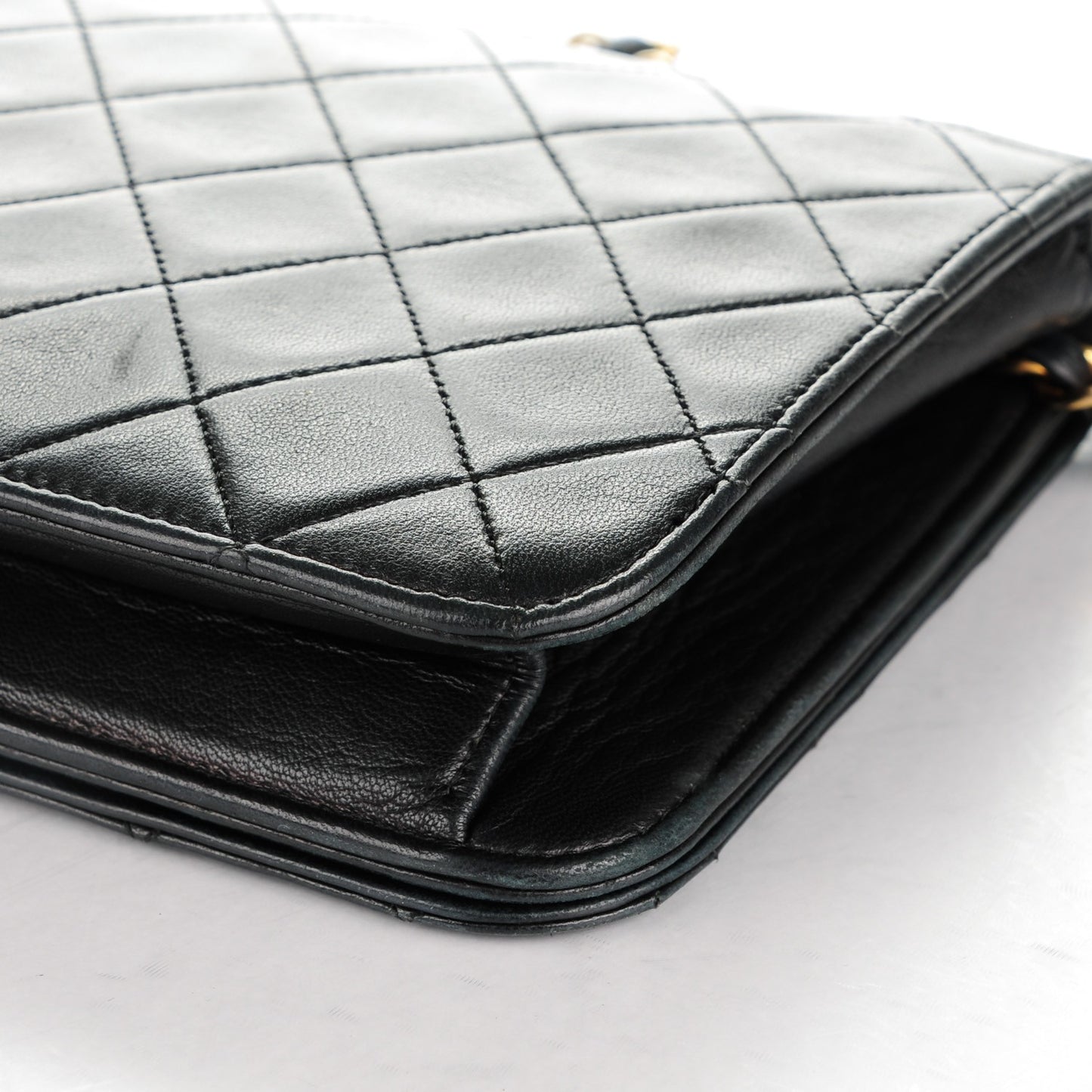 Lambskin Small Single Flap Black