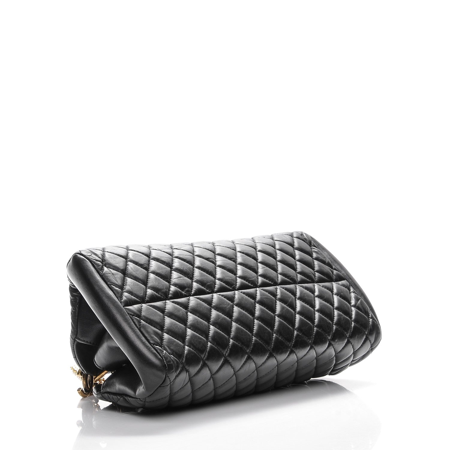 Chanel Aged Calfskin Quilted Medium Just Mademoiselle Black 4 of 8