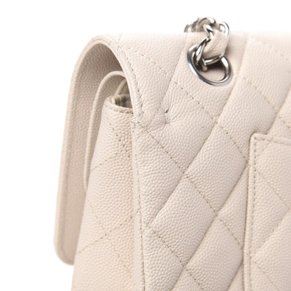 Chanel Caviar Quilted Medium Double Flap Light Beige 15 of 16