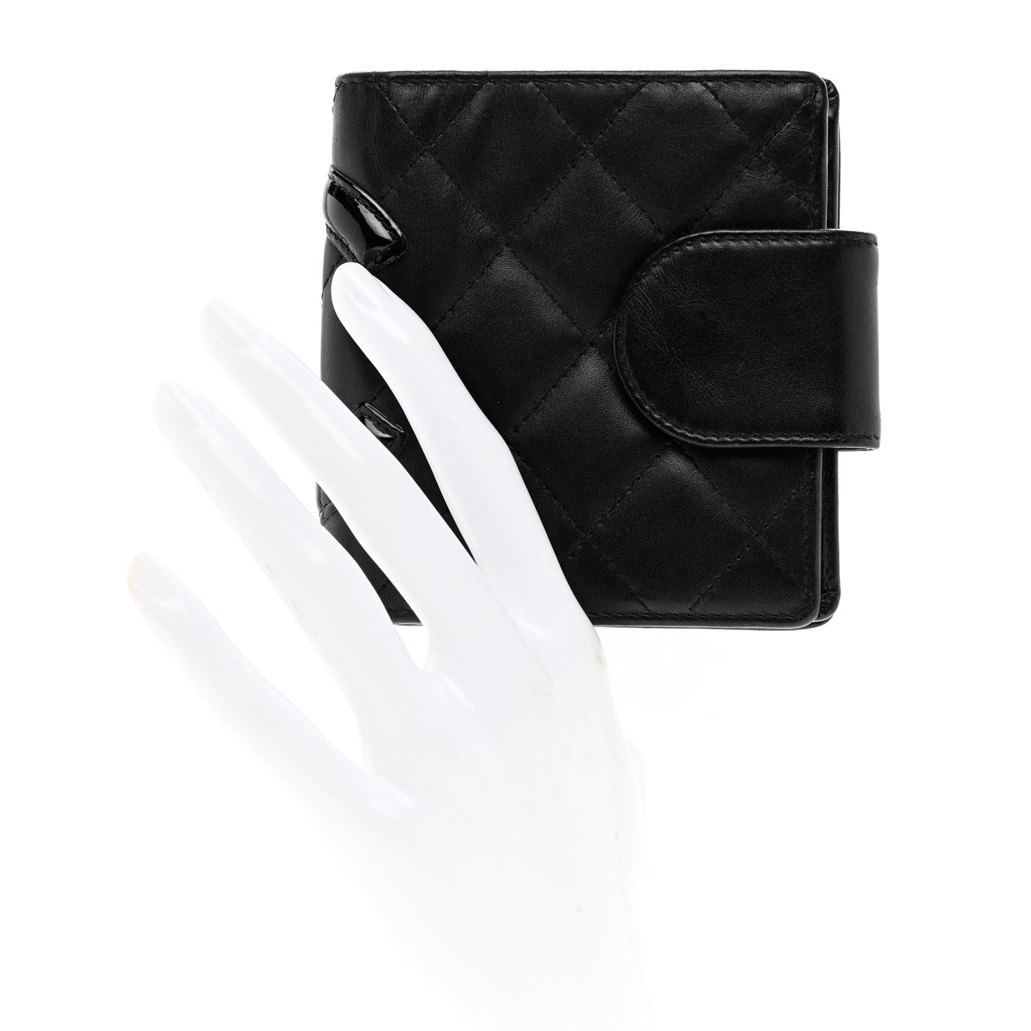 Chanel Calfskin Quilted Cambon Bi-Fold Wallet Black 2 of 9