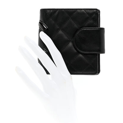 Chanel Calfskin Quilted Cambon Bi-Fold Wallet Black 2 of 9