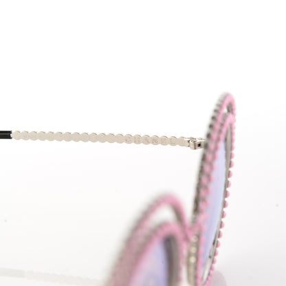 Chanel Pearl Round Sunglasses 71139 Silver Pink 6 of 9