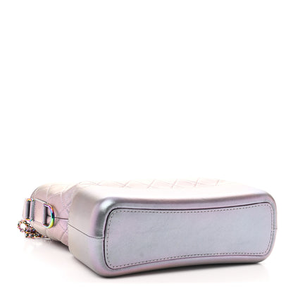 Chanel Iridescent Lambskin Calfskin Quilted Medium Gabrielle Hobo Light Purple 4 of 10