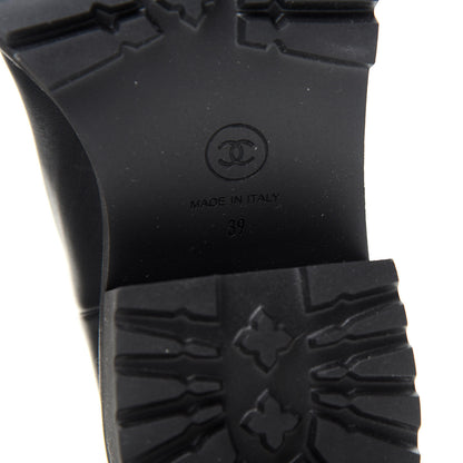 Chanel Calfskin CC Ankle Boots 39 Black 9 of 12