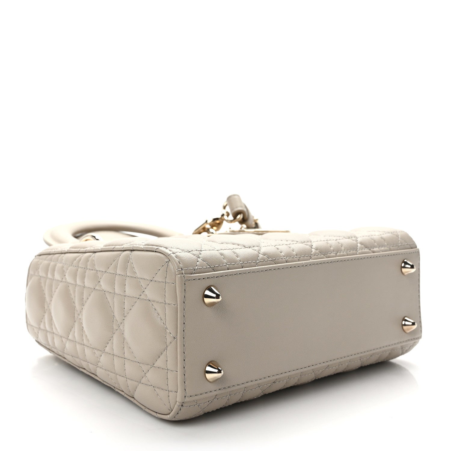 Christian Dior Calfskin Cannage Small My ABCDior Lady Dior Beige 4 of 13