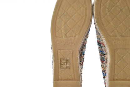 Chanel Tweed Grosgrain CC Espadrilles 38 Multicolor 6 of 10