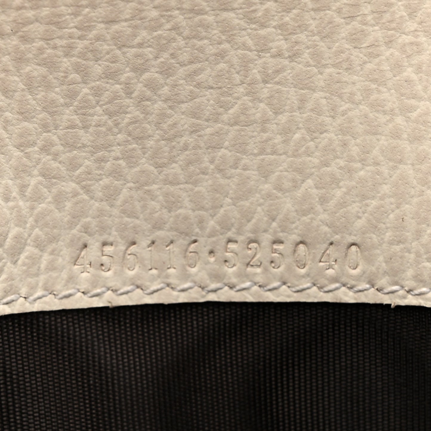 Dollar Calfskin GG Supreme Monogram GG Marmont Continental Wallet Mystic White Beige Ebony