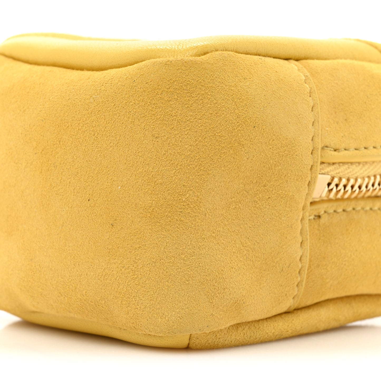 Suede Lambskin Jaime Cube Charm Keychain Sunflower