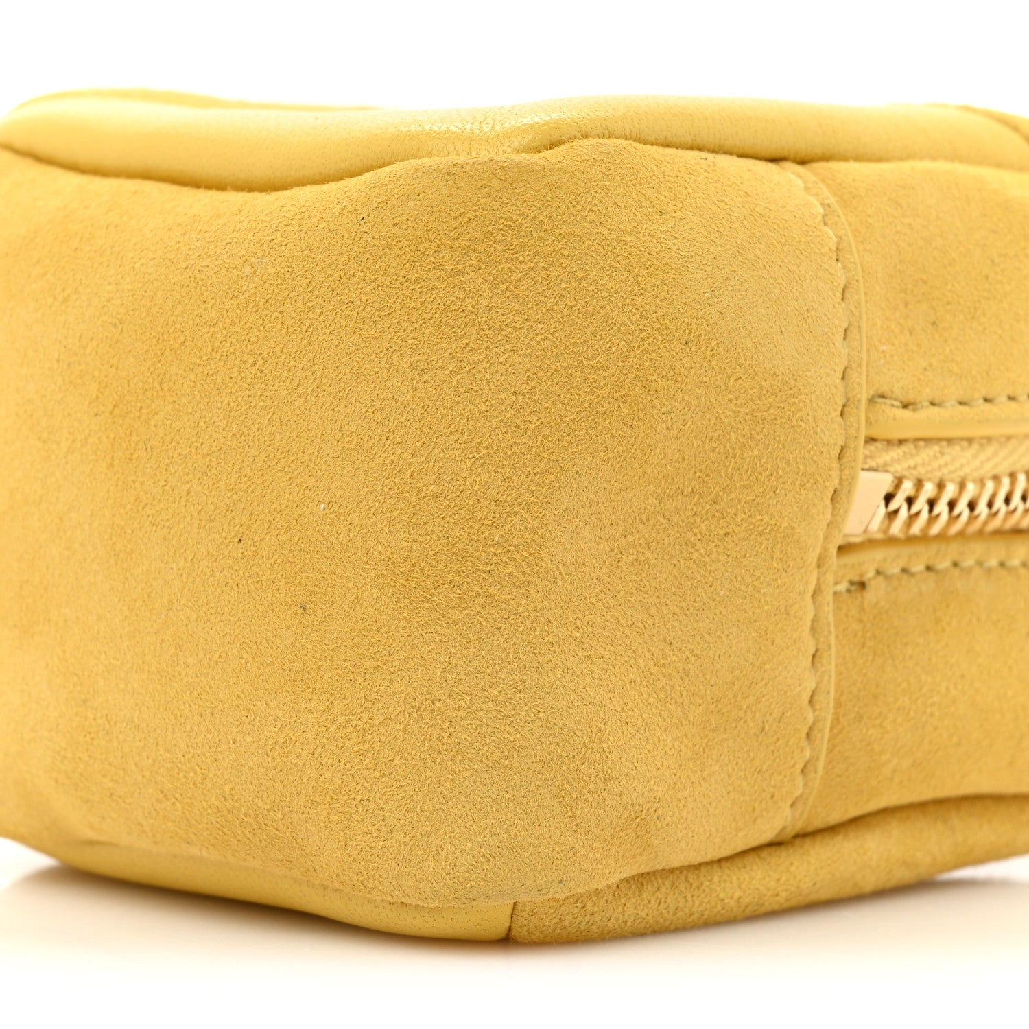 Saint Laurent Suede Lambskin Jaime Cube Charm Keychain Sunflower 7 of 14