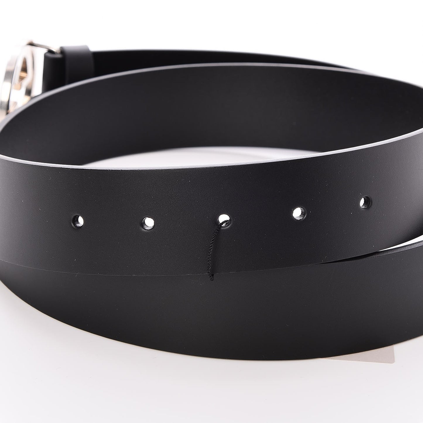 Selleria Calfskin Nickel Interlocking G 37mm Belt 100 40 Black