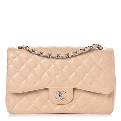 Chanel Caviar Quilted Jumbo Double Flap Beige Clair 2 of 18