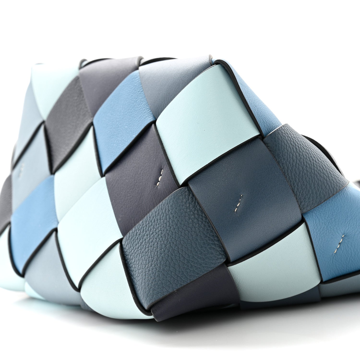 Loewe Calfskin Woven Small The Surplus Collection Basket Bag Steel Crystal 9 of 9