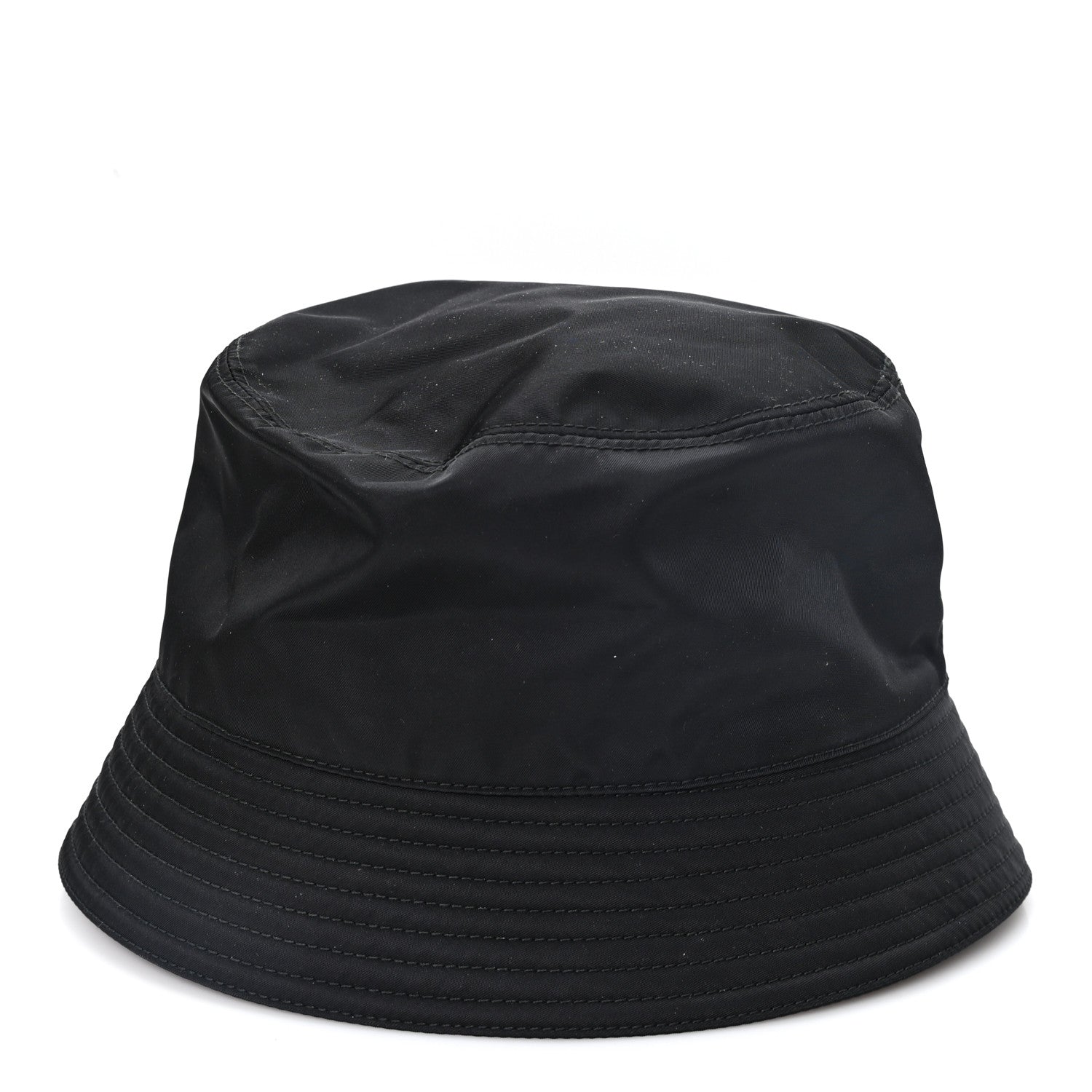 Prada Re-Nylon Metal Triangle Logo Womens Bucket Hat XXL Black 5 of 10