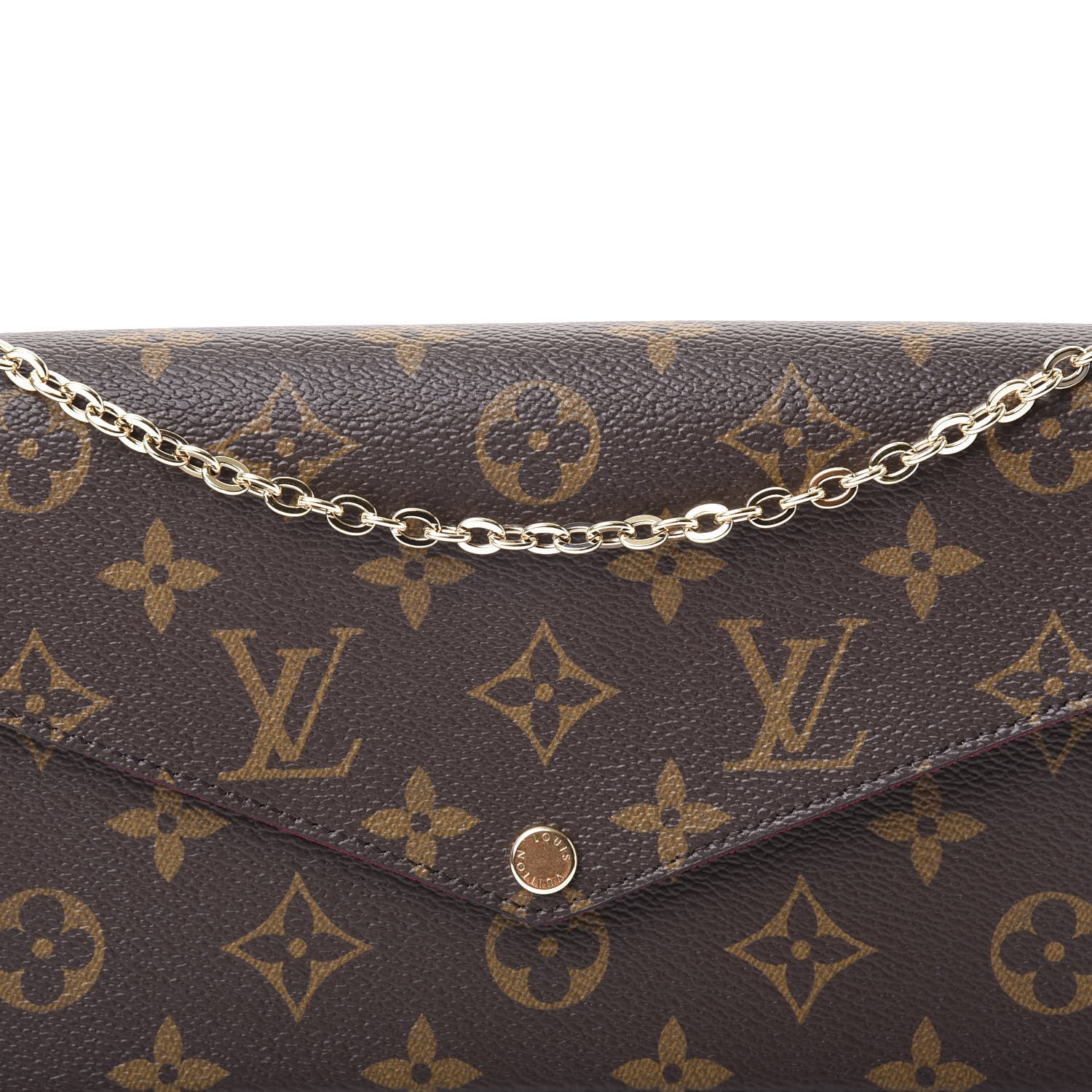 Louis Vuitton Monogram Pochette Felicie Chain Wallet Fuchsia 10 of 10
