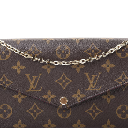Louis Vuitton Monogram Pochette Felicie Chain Wallet Fuchsia 10 of 10