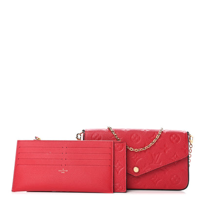 Louis Vuitton Empreinte Pochette Felicie Chain Wallet Scarlet 1 of 5