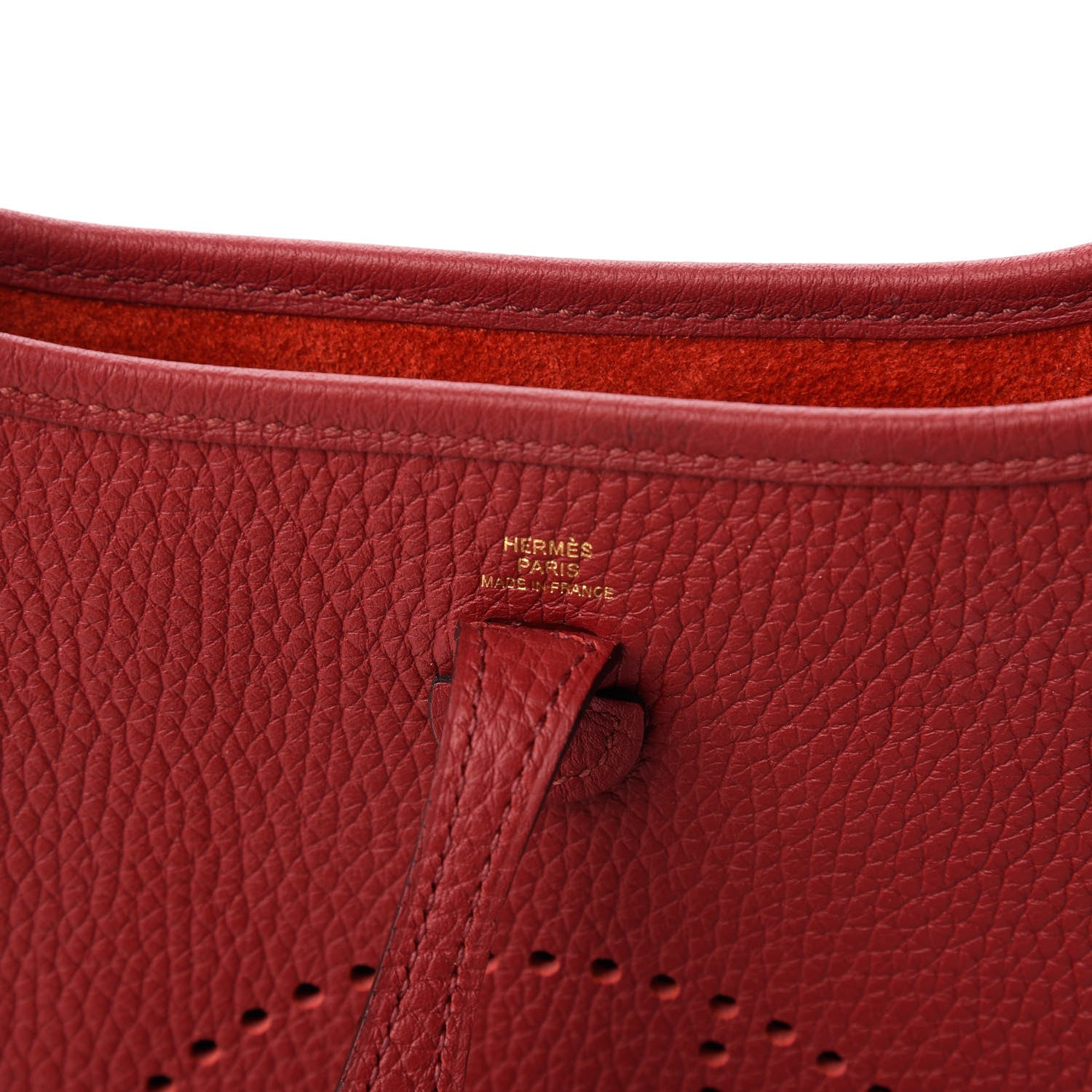 Hermes Taurillon Clemence Evelyne TPM Rouge Grenat 8 of 10