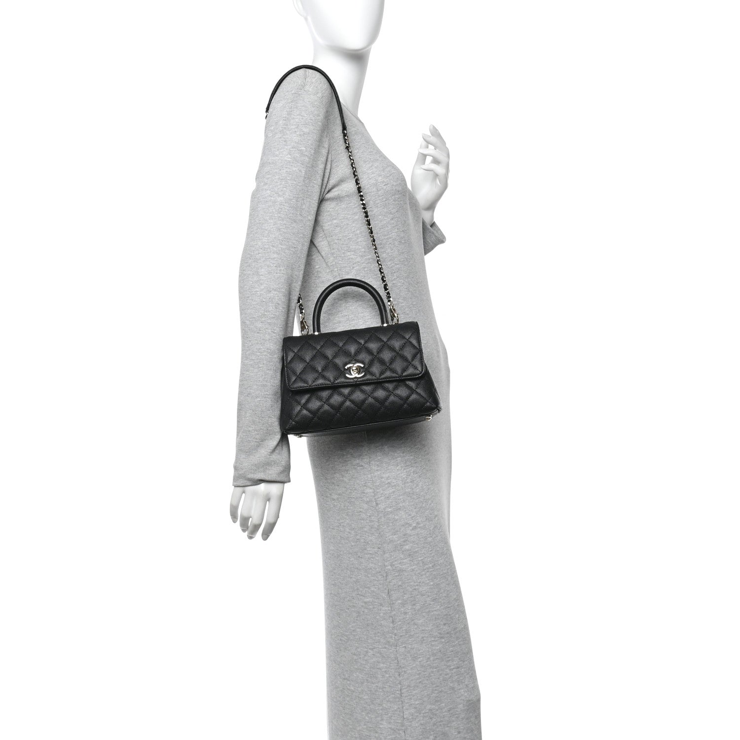 Chanel Caviar Quilted Mini Coco Handle Flap Black 2 of 14