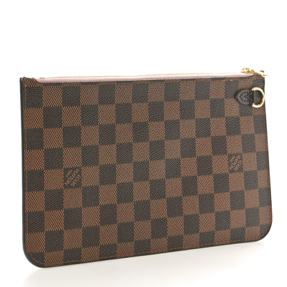 Louis Vuitton Damier Ebene Neverfull MM GM Pochette Rose Ballerine 3 of 7