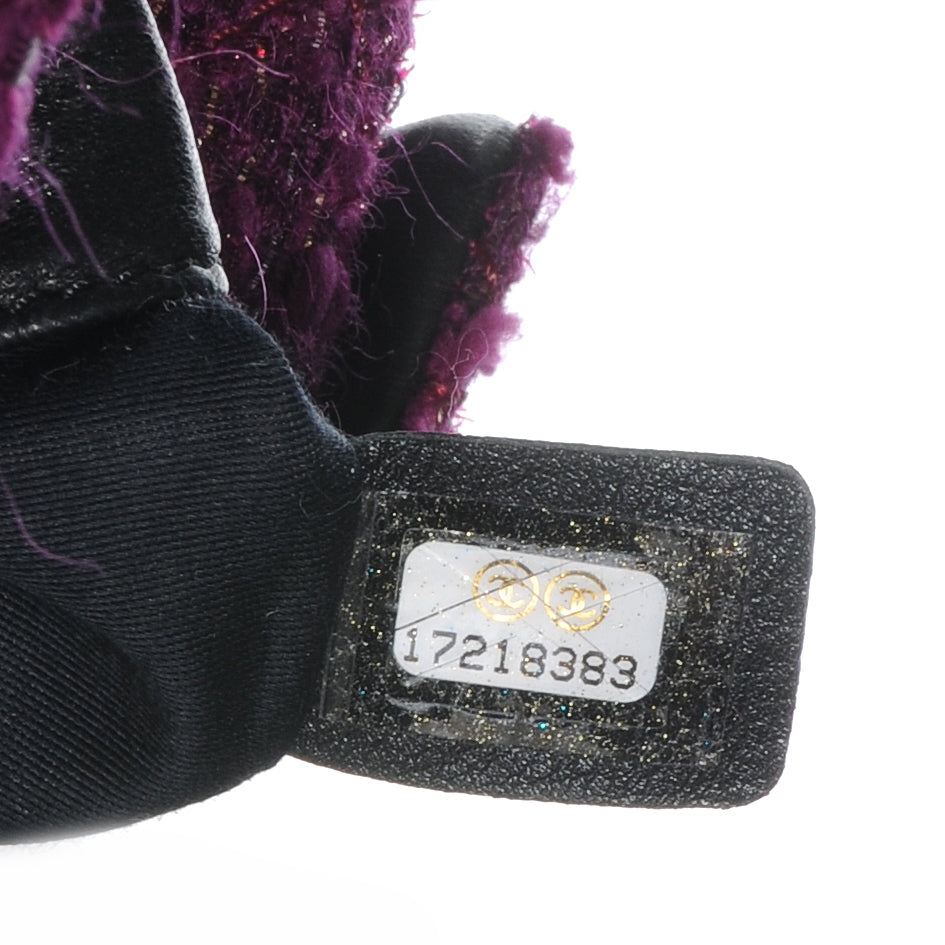 Tweed Mini Backpack Aubergine 12A