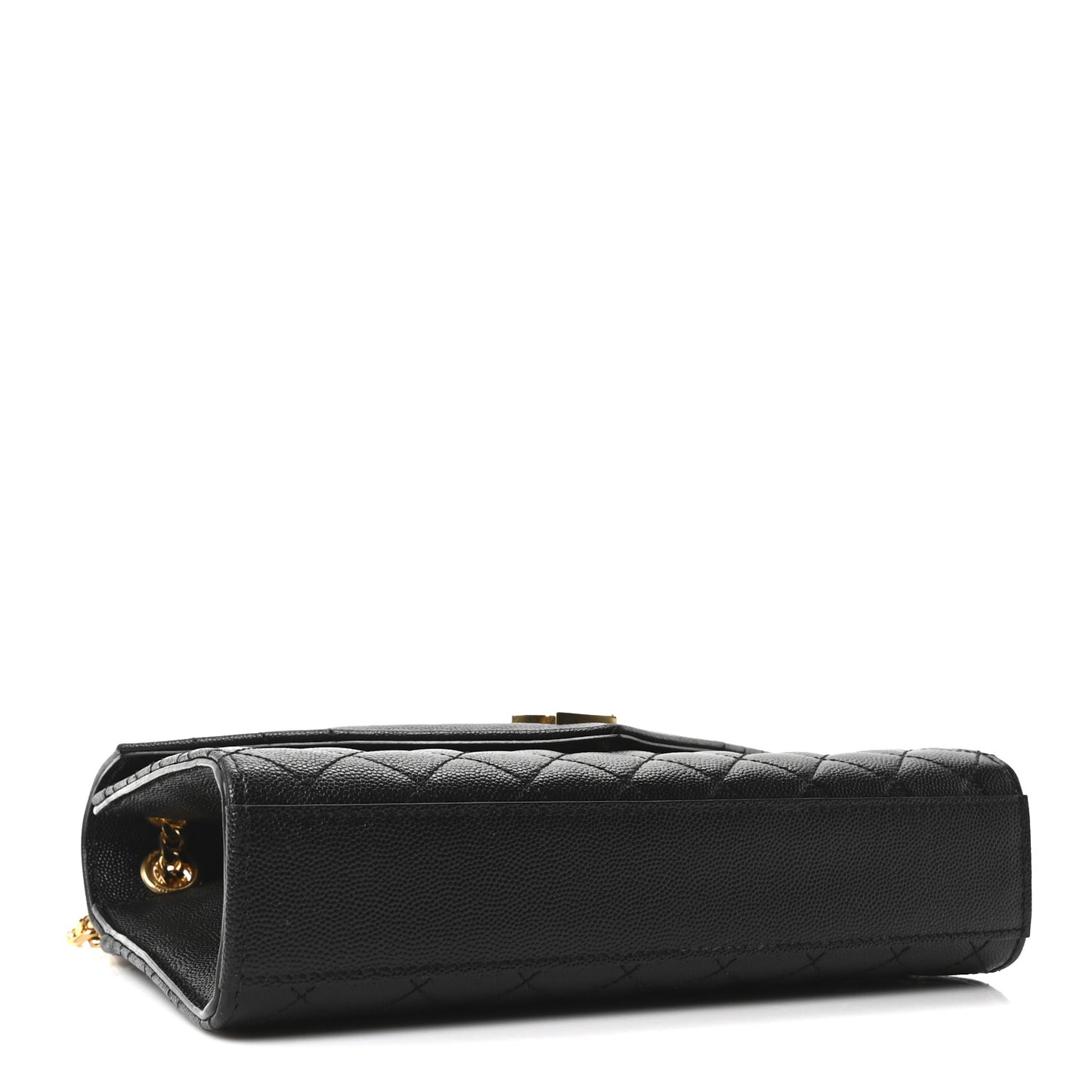 Grain De Poudre Textured Mixed Matelasse Triquilt Medium Monogram Satchel Black