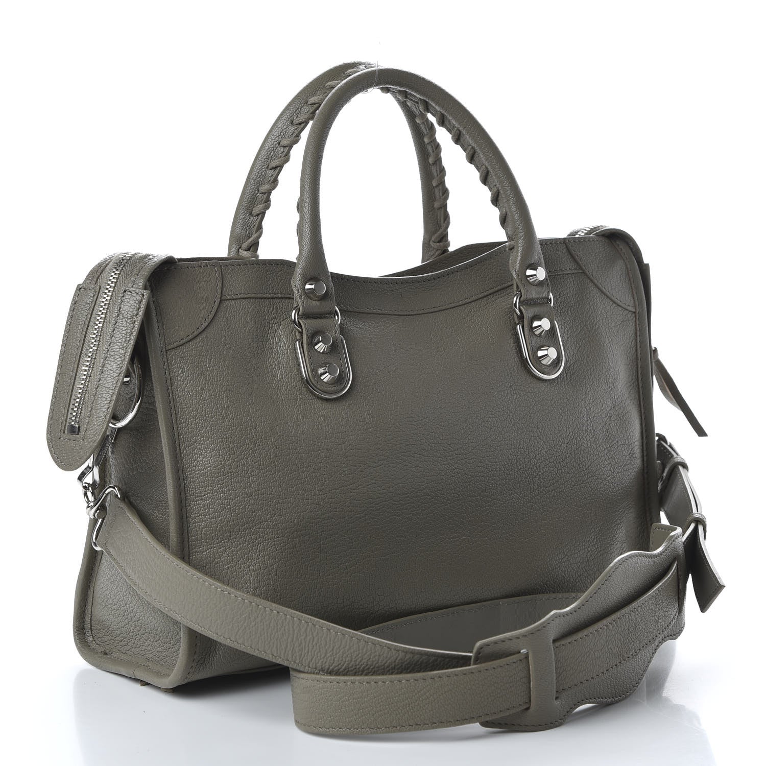Balenciaga Chevre Silver Metallic Edge Hardware City Gris Taupe 4 of 11
