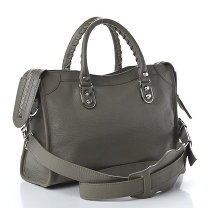 Balenciaga Chevre Silver Metallic Edge Hardware City Gris Taupe 4 of 11