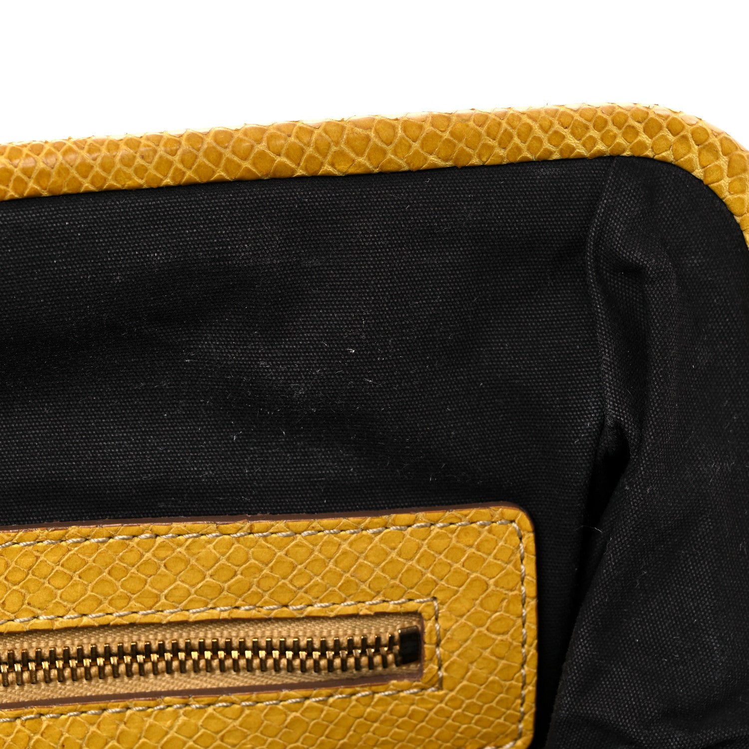 Marc Jacobs Python Embossed Calfskin Quilted Studded Stam Yellow 11 of 21