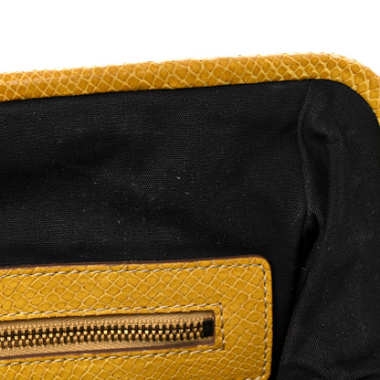 Marc Jacobs Python Embossed Calfskin Quilted Studded Stam Yellow 11 of 21