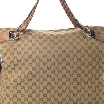 Gucci Monogram Large Bamboo Bar Tassel Shoulder Bag Brown 8 of 13
