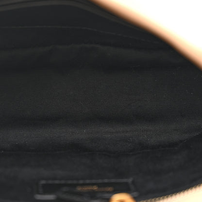 Saint Laurent Lambskin Quilted Toy Loulou Puffer Monogram Chain Satchel Dark Beige 5 of 10
