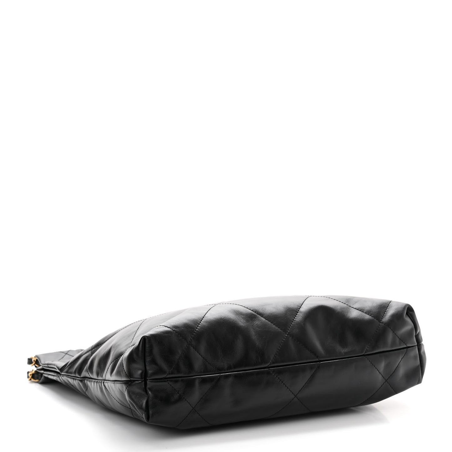 Shiny Calfskin Quilted Small Chanel 22 Black