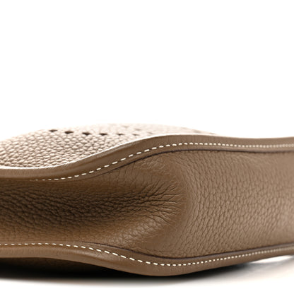 Hermes Taurillon Clemence Amazone Evelyne TPM Etoupe Bleu Indigo 9 of 13