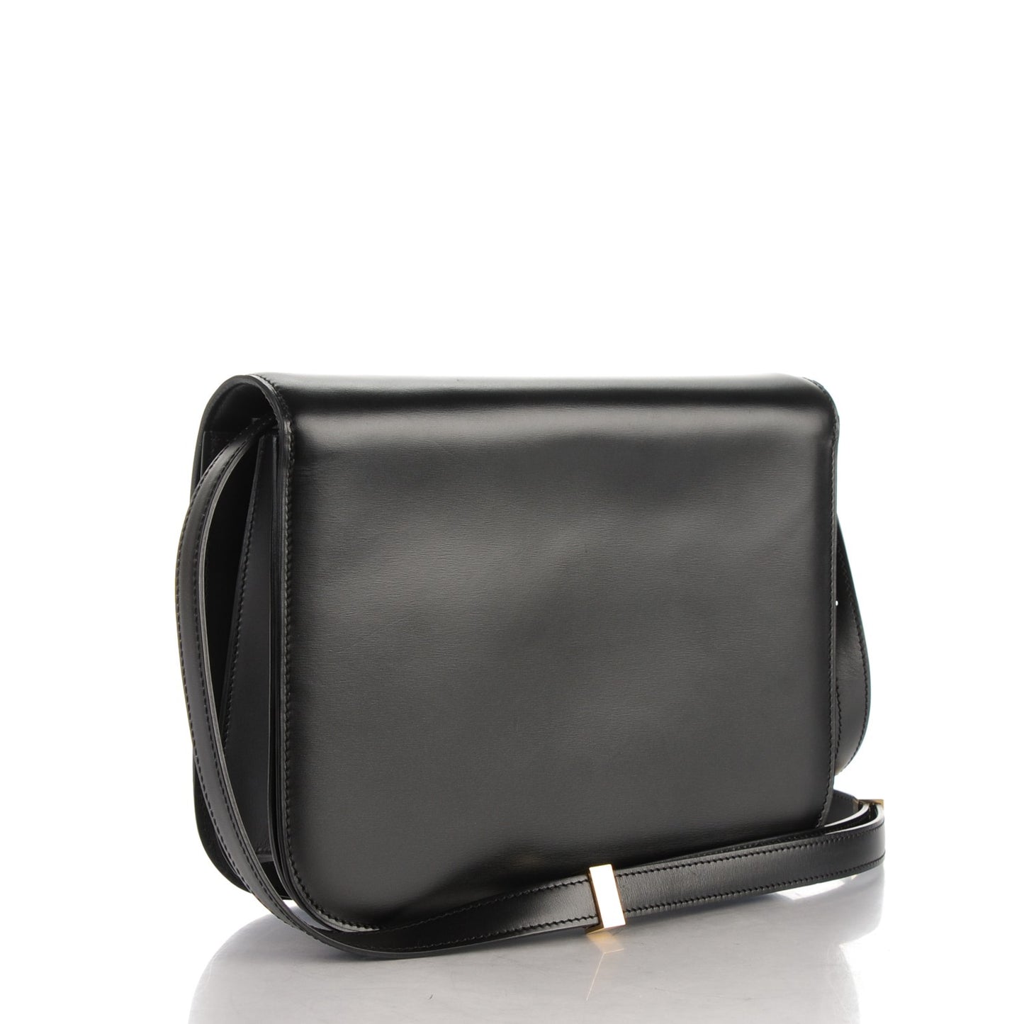 Box Calfskin Medium Classic Box Flap Bag Black