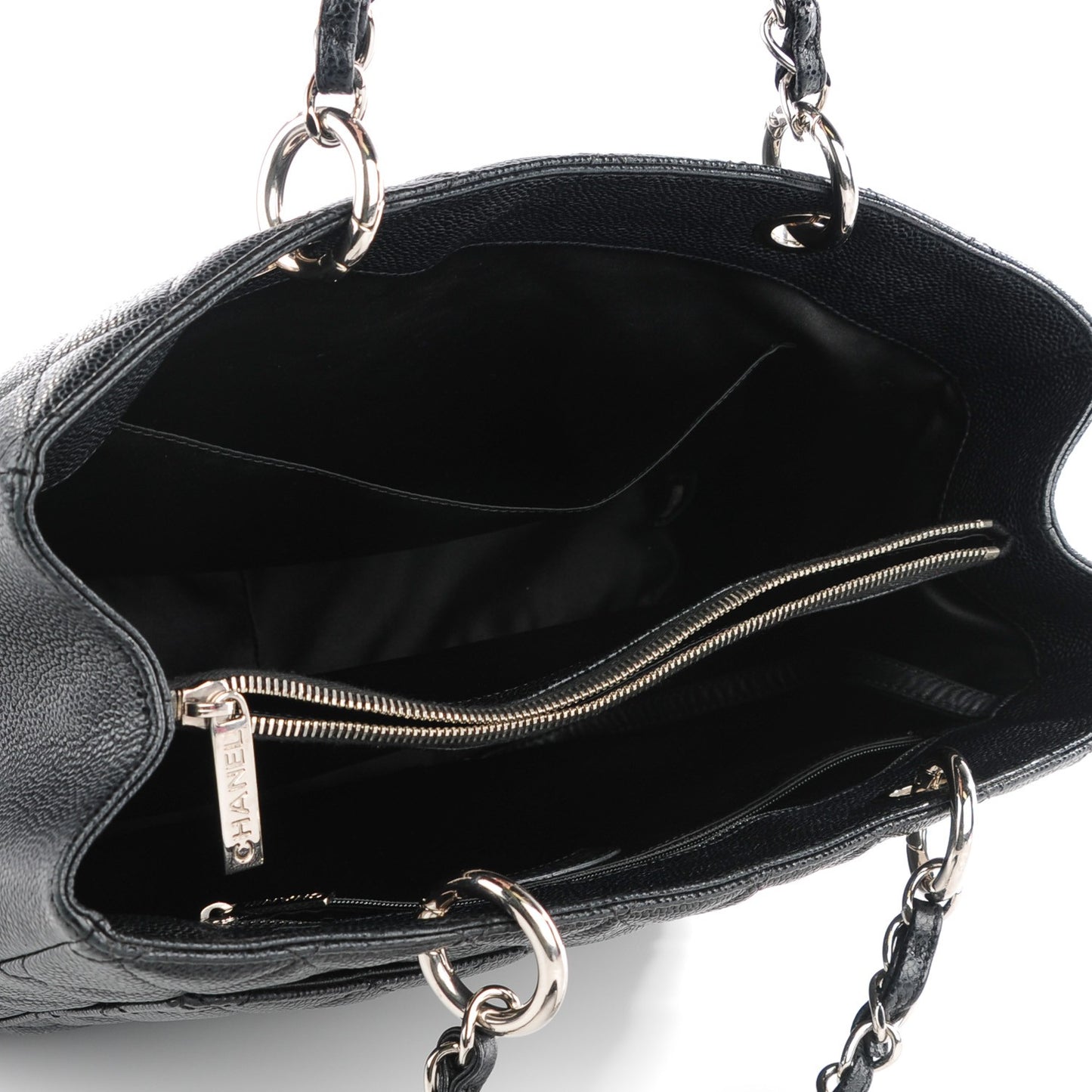 Caviar Quilted Grand Shopping Tote GST Black