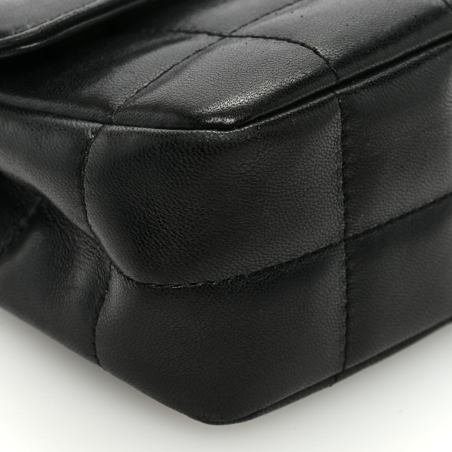 Lambskin Quilted Mini Chocolate Bar Flap Black