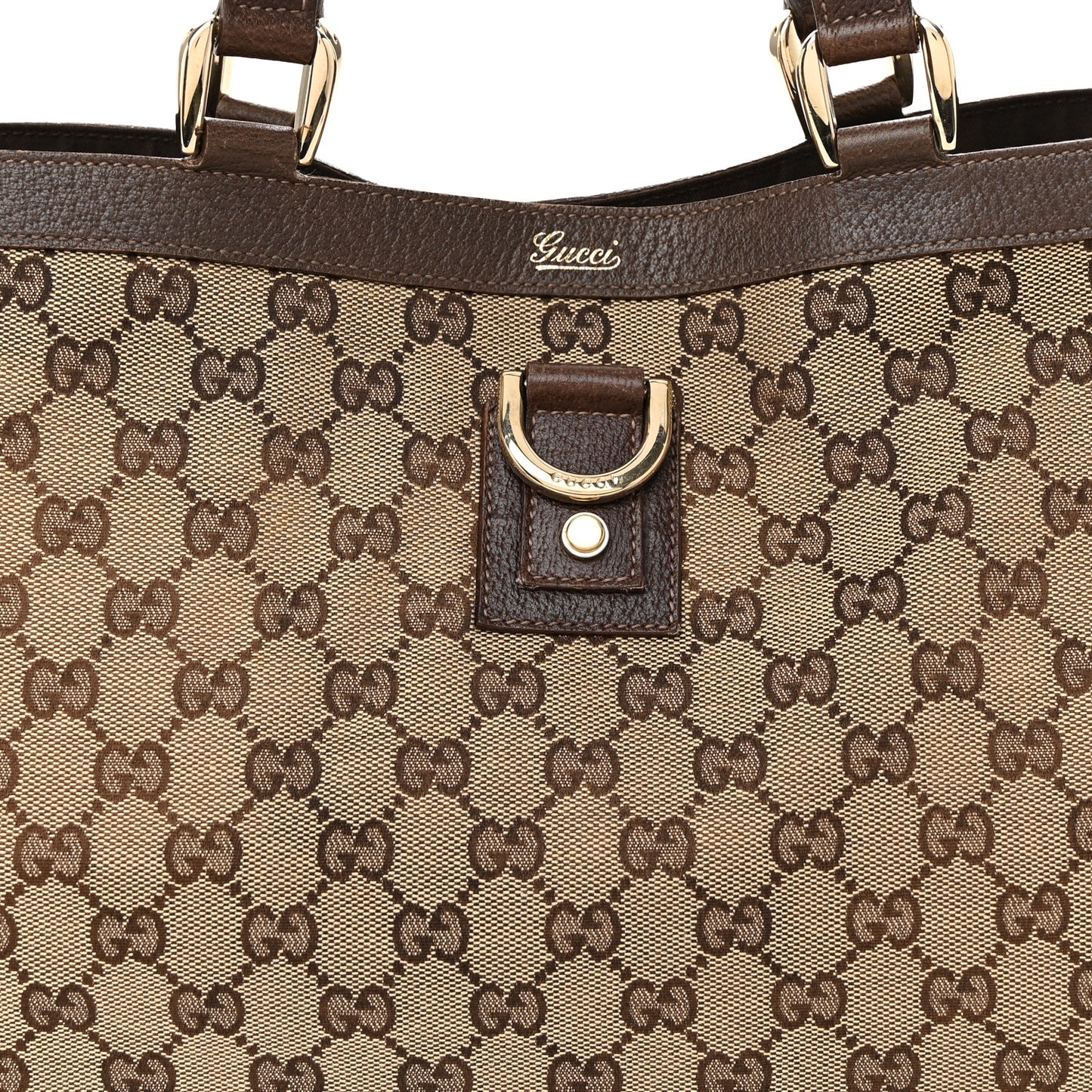 Monogram Large Abbey Tote Dark Brown